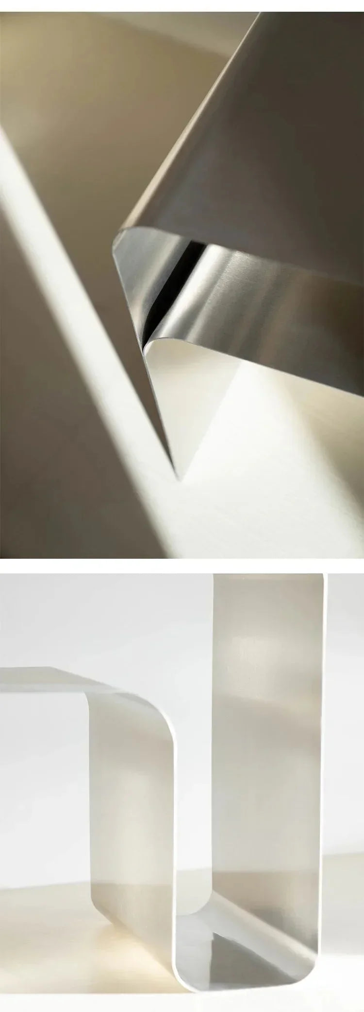 Minimalist Stainless Steel Coffee Living Room Table │ Japandi Modern Bedside End Table Furniture - Besontique Home