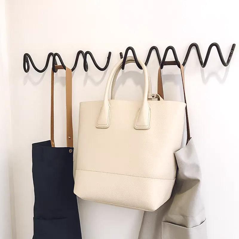 Minimalist Wave Wall Hanging Hook Hanger - Besontique Home