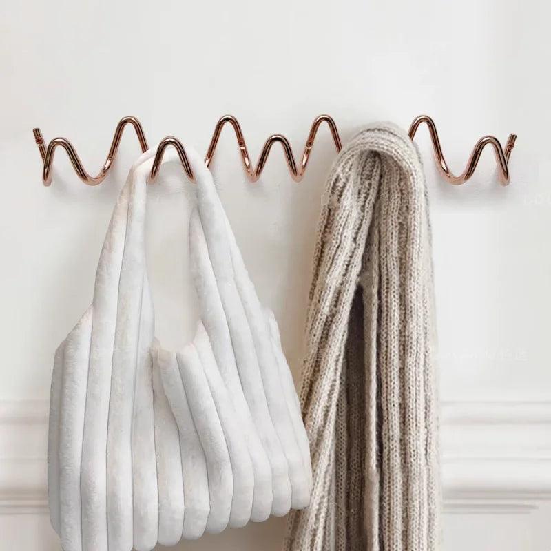 Minimalist Wave Wall Hanging Hook Hanger - Besontique Home