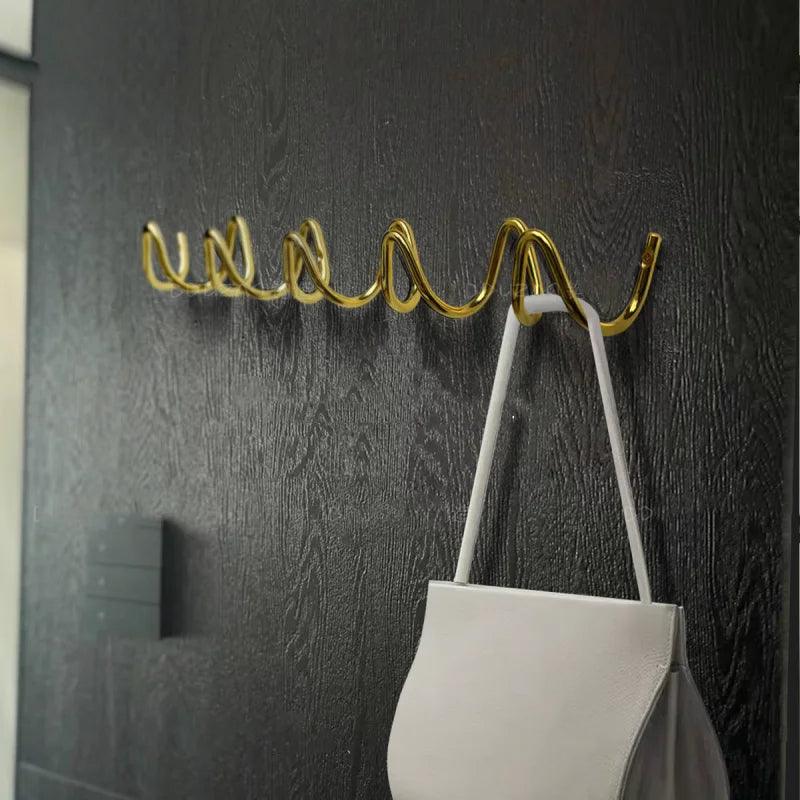 Minimalist Wave Wall Hanging Hook Hanger - Besontique Home