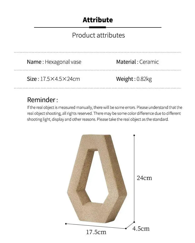 modern-abstract-art-ceramic-vase-minimal-geometric-hexagonal-table-decor-pot-set-besontique-home-20871 - Besontique Home