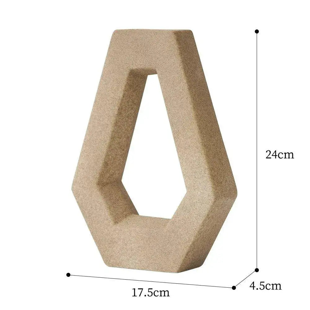 modern-abstract-art-ceramic-vase-minimal-geometric-hexagonal-table-decor-pot-set-besontique-home-66134 - Besontique Home