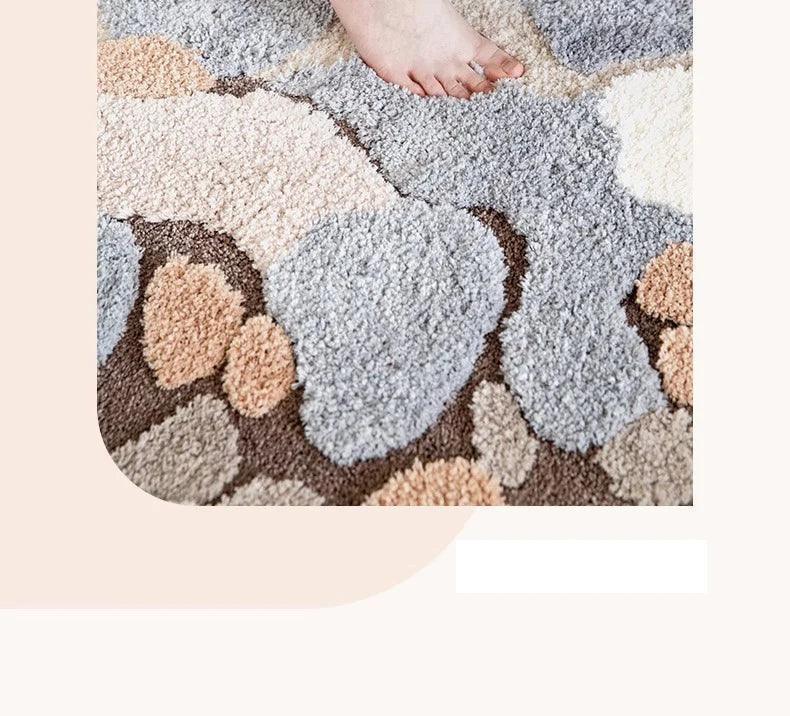 Modern Abstract Art Soft High-Quality Tufting Area Rug β Irregular Design Fluffy Floor Bedroom Carpet - Besontique Home