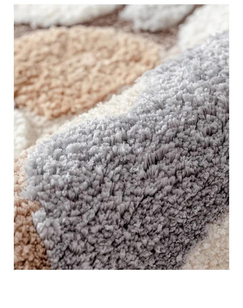 Modern Abstract Art Soft High-Quality Tufting Area Rug β Irregular Design Fluffy Floor Bedroom Carpet - Besontique Home
