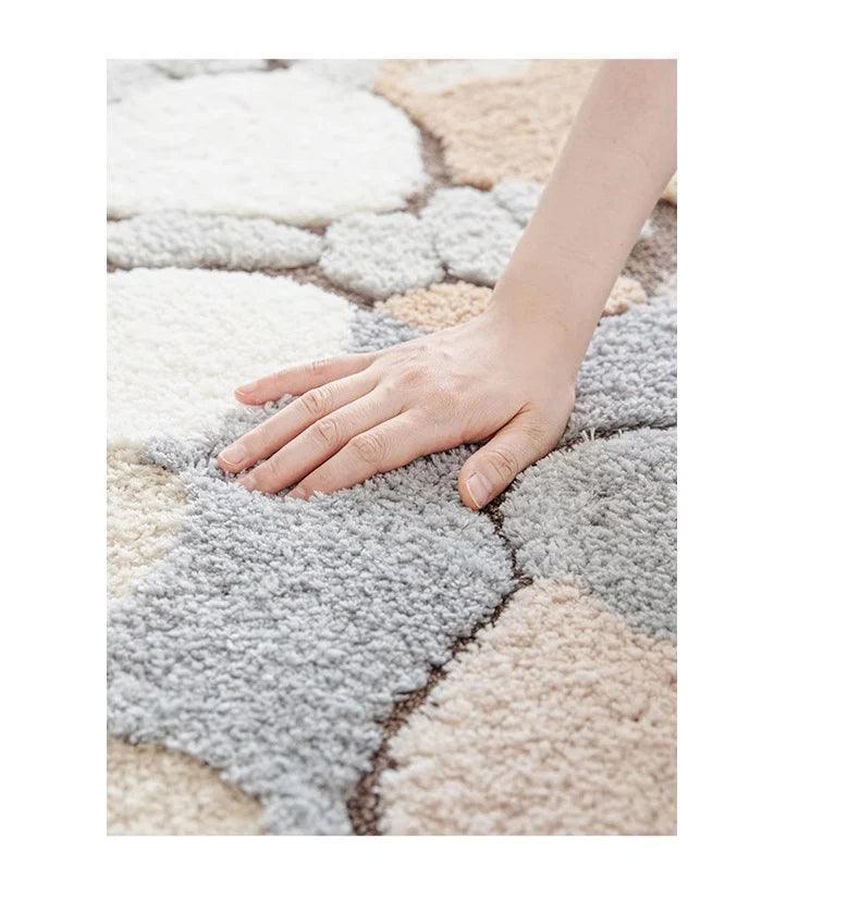 Modern Abstract Art Soft High-Quality Tufting Area Rug β Irregular Design Fluffy Floor Bedroom Carpet - Besontique Home