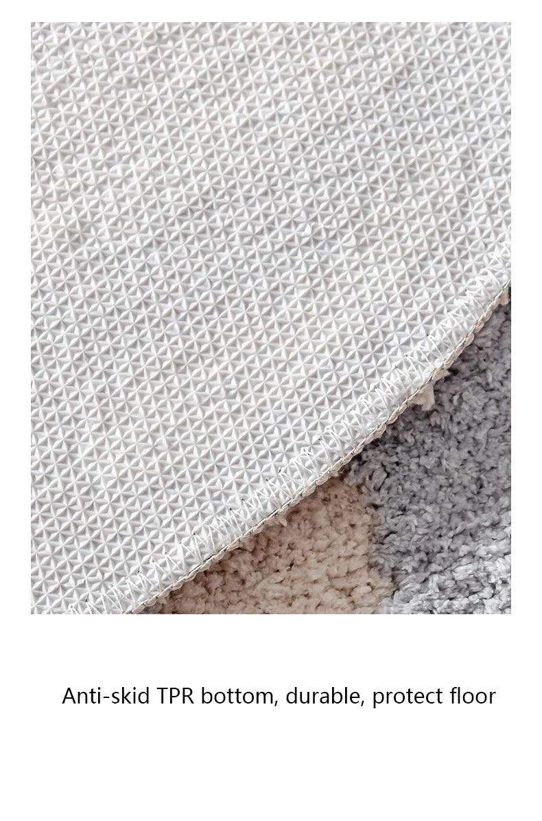 Modern Abstract Art Soft High-Quality Tufting Area Rug │ Irregular Design Fluffy Floor Bedroom Carpet - Besontique Home