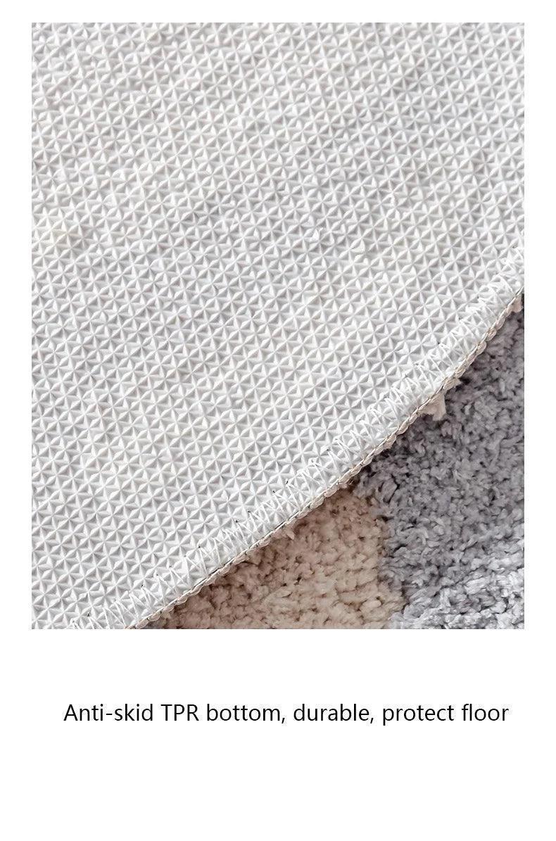 Modern Abstract Art Soft High-Quality Tufting Area Rug │ Irregular Design Fluffy Floor Bedroom Carpet - Besontique Home