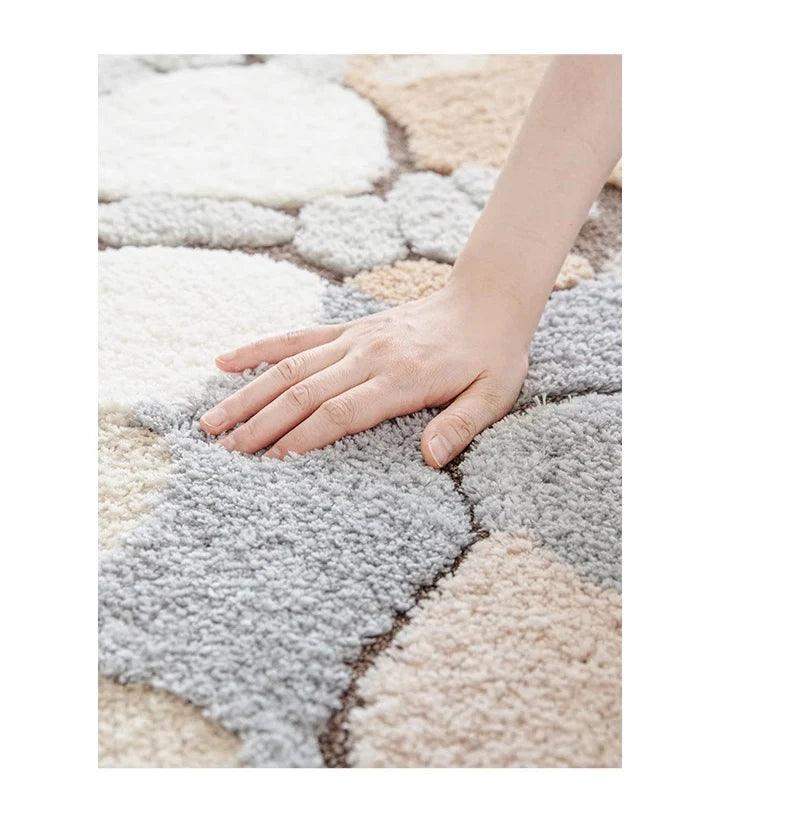 Modern Abstract Art Soft High-Quality Tufting Area Rug │ Irregular Design Fluffy Floor Bedroom Carpet - Besontique Home