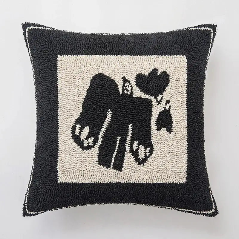modern-abstract-embroidered-cushion-cover-geometric-beige-black-tufted-throw-pillow-covers-decorative-pillowcase-besontique-home-18819 - Besontique Home