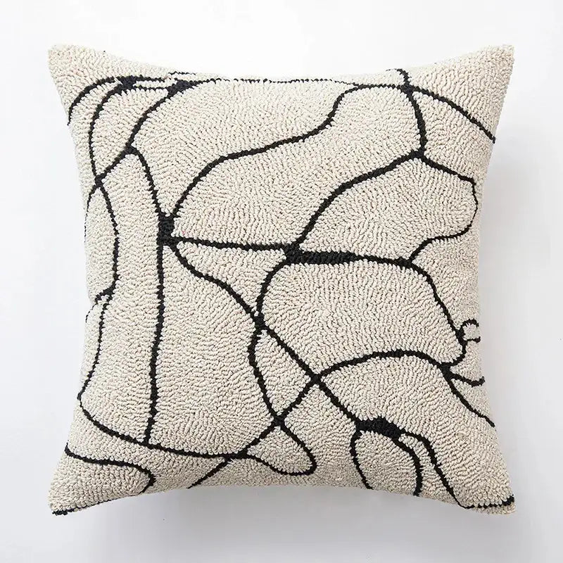 modern-abstract-embroidered-cushion-cover-geometric-beige-black-tufted-throw-pillow-covers-decorative-pillowcase-besontique-home-39617 - Besontique Home
