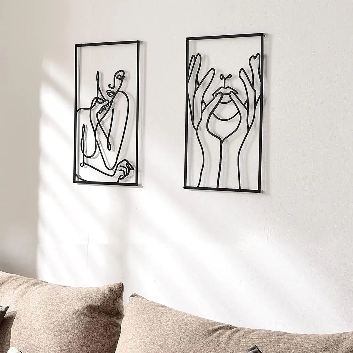 modern-abstract-female-black-line-silhouette-metal-art-nordic-woman-iron-wall-hanging-decor-ornament-besontique-home-17690 - Besontique Home
