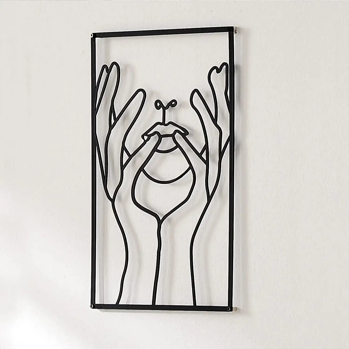 modern-abstract-female-black-line-silhouette-metal-art-nordic-woman-iron-wall-hanging-decor-ornament-besontique-home-33440 - Besontique Home