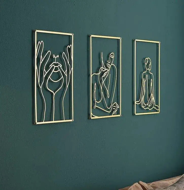modern-abstract-female-gold-line-silhouette-metal-art-nordic-woman-iron-wall-hanging-decor-ornament-besontique-home-46744 - Besontique Home