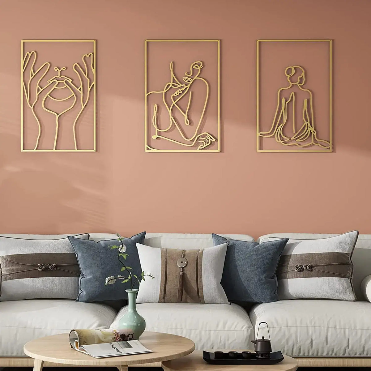 modern-abstract-female-gold-line-silhouette-metal-art-nordic-woman-iron-wall-hanging-decor-ornament-besontique-home-76096 - Besontique Home