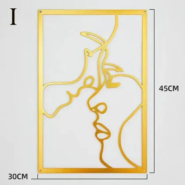 modern-abstract-female-gold-line-silhouette-metal-art-nordic-woman-iron-wall-hanging-decor-ornament-besontique-home-79861 - Besontique Home