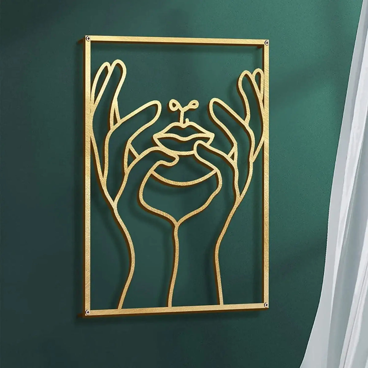 modern-abstract-female-gold-line-silhouette-metal-art-nordic-woman-iron-wall-hanging-decor-ornament-besontique-home-85008 - Besontique Home