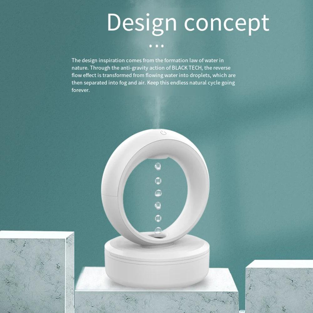 Modern Anti Gravity Water Drop Humidifier β Essential Oil Aroma Diffuser USB Ultrasonic Mini Air Purifier - Besontique Home