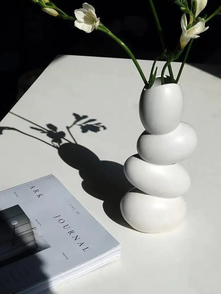 modern-art-sculpture-egg-shape-vase-minimal-white-decorative-pot-besontique-home-29533 - Besontique Home