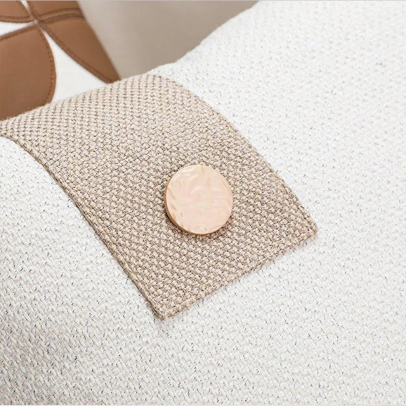 Modern Artificial Leather Cushion Cover │ Geometric Decorative Pillow Cases - Besontique Home