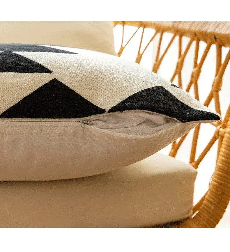modern-black-and-white-embroidered-cushion-cover-geometric-boho-decorative-pillowcase-besontique-home-48334 - Besontique Home