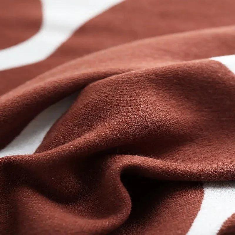 Modern Bohemian Abstract Throw Blanket │ Nordic Stylish Bedspread - Besontique Home
