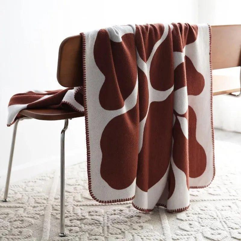 Modern Bohemian Abstract Throw Blanket │ Nordic Stylish Bedspread - Besontique Home