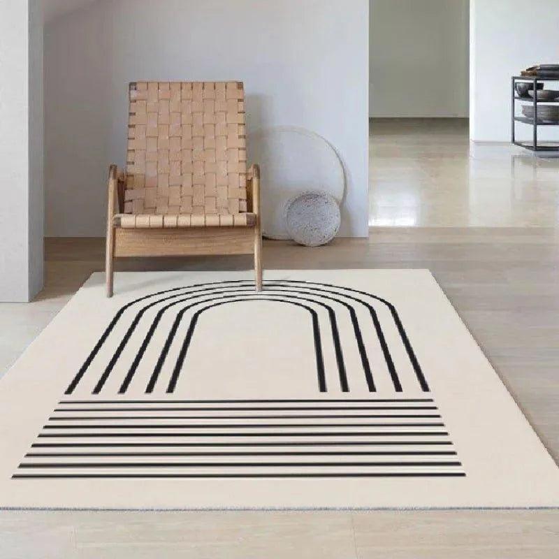 Modern Boho Line Art Carpet │ Geometric Abstract Luxury Soft Rugs │ For Living Room Bedroom Decor - Besontique Home
