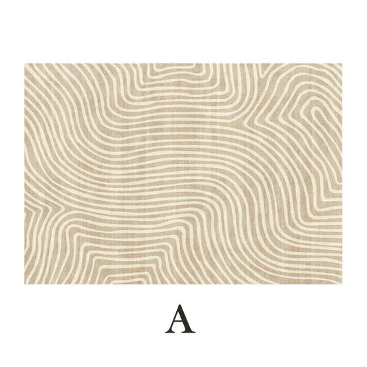 Modern Boho Line Carpet │ Neutral Tone Beige Rugs │ for Bedroom Living Room decoration - Besontique Home
