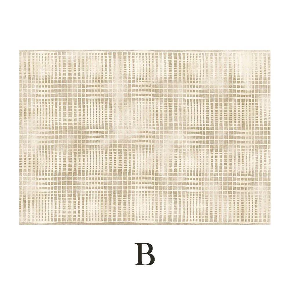 Modern Boho Line Carpet │ Neutral Tone Beige Rugs │ for Bedroom Living Room decoration - Besontique Home