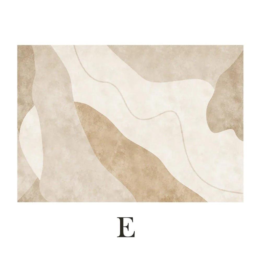 Modern Boho Line Carpet │ Neutral Tone Beige Rugs │ for Bedroom Living Room decoration - Besontique Home
