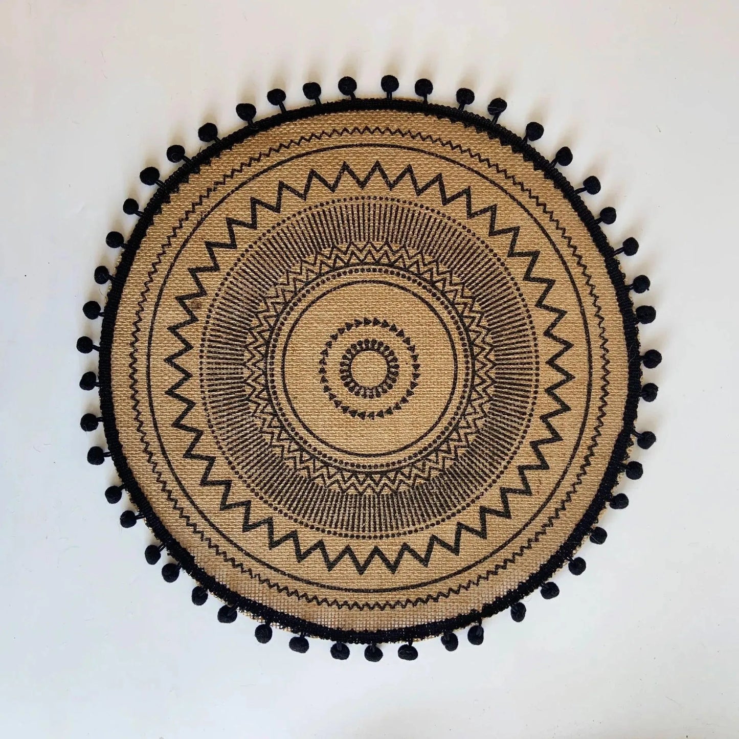 Modern Boho Round Table Placemat │ Jute Woven Table Accessories Mat For Dining Room │ Kitchenware Tableware - Besontique Home