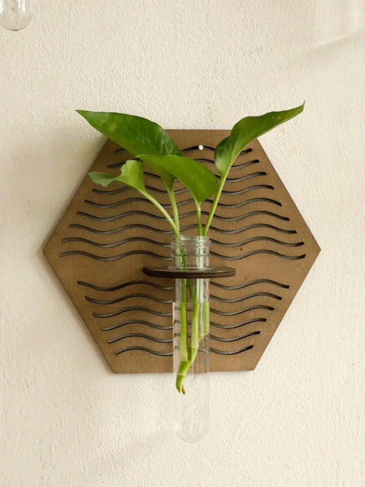 modern-boho-wood-wall-mounted-hanging-vase-hydroponic-transparent-glass-tube-plant-holder-besontique-home-69458 - Besontique Home