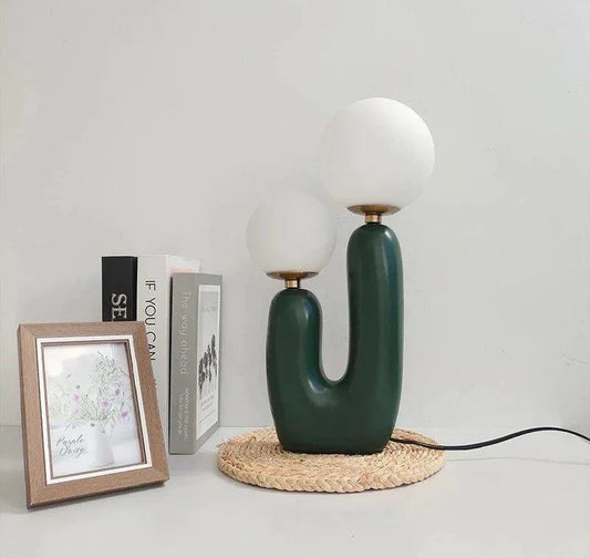 Modern Double Frosted Glass Balls Table Lamp │ Nordic Creative LED Desk Light - Besontique Home