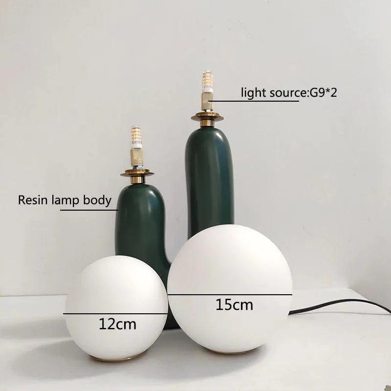 Modern Double Frosted Glass Balls Table Lamp │ Nordic Creative LED Desk Light - Besontique Home
