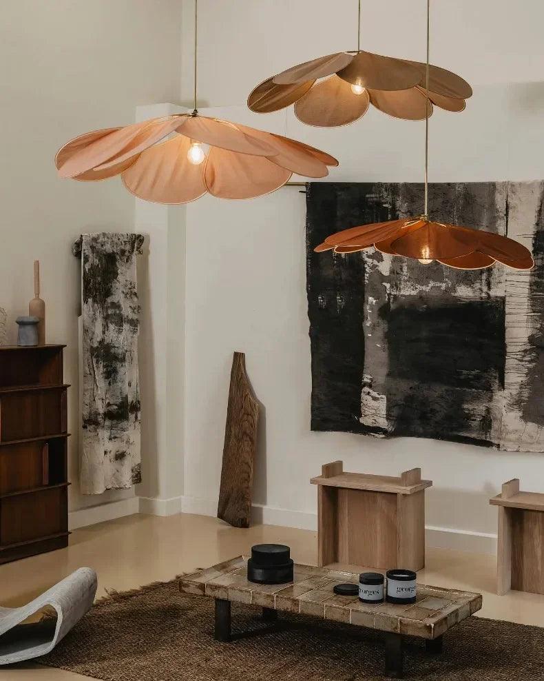 Modern Fabric Flower Art Petal Pendant Ceiling Light - Besontique Home