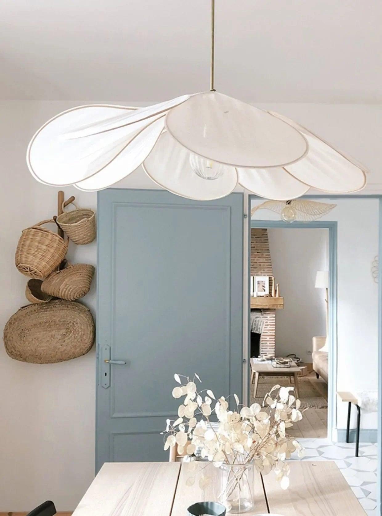 Modern Fabric Flower Art Petal Pendant Ceiling Light - Besontique Home