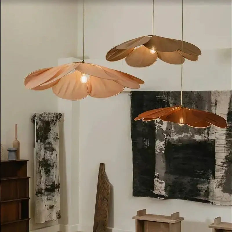 modern-fabric-flower-art-petal-pendant-ceiling-light-besontique-home-58803 - Besontique Home