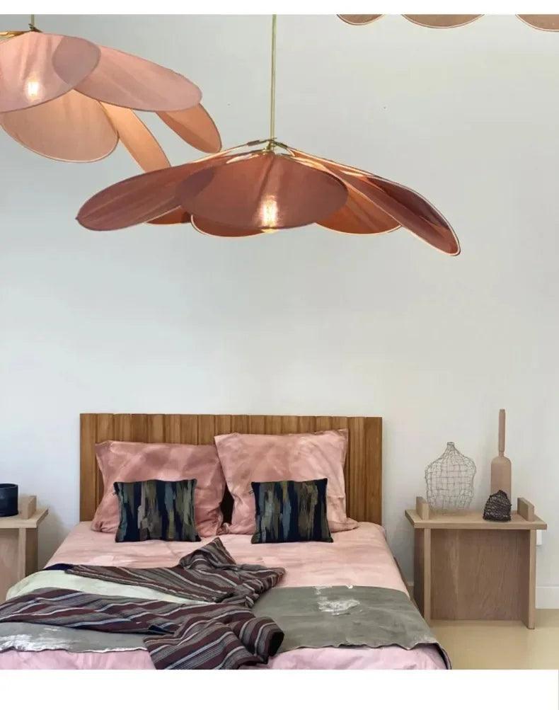 Modern Fabric Flower Art Petal Pendant Ceiling Light - Besontique Home