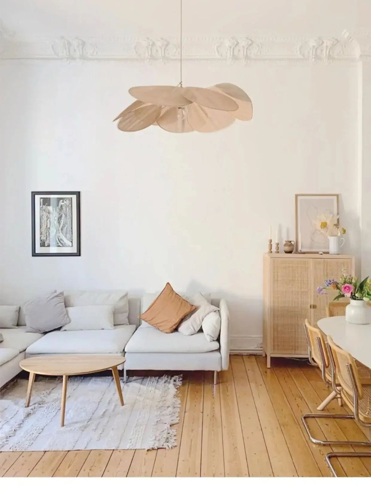 modern-fabric-flower-art-petal-pendant-ceiling-light-besontique-home-98557 - Besontique Home