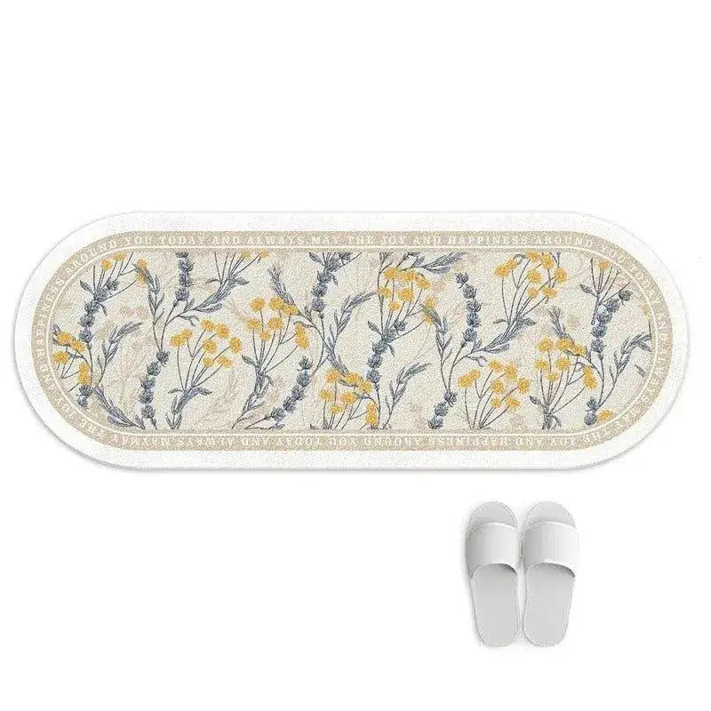 modern-floral-fluffy-bedside-decorative-oval-rug-soft-anti-slip-absorbent-bathroom-floor-mat-besontique-home-75633 - Besontique Home