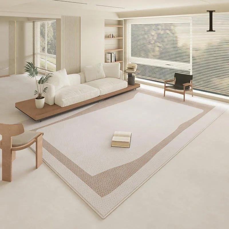 Modern Geometric Light Color Home Carpet │ Minimal Decor Bedside Luxury Rug - Besontique Home