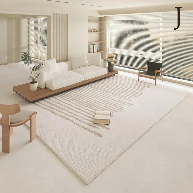 Modern Geometric Light Color Home Carpet │ Minimal Decor Bedside Luxury Rug - Besontique Home