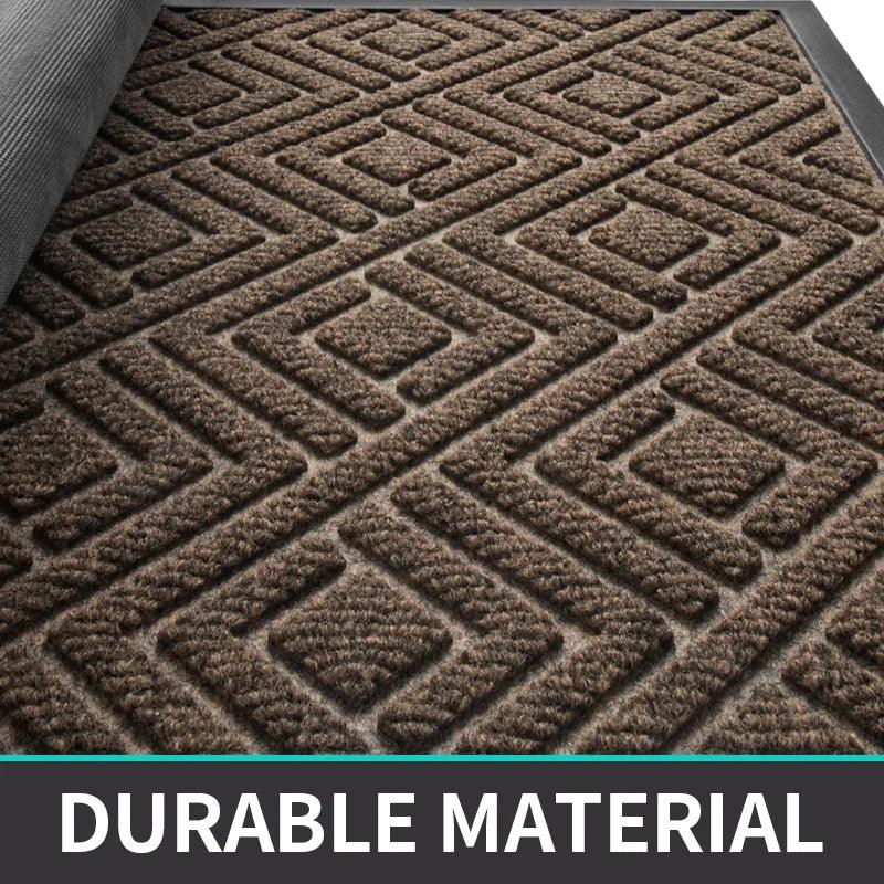 Modern Geometric Pattern PVC Door Mat │ Solid Color Anti-slip Entrance Floor Rug Mat - Besontique Home