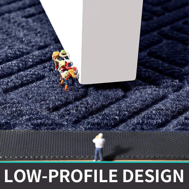 Modern Geometric Pattern PVC Door Mat │ Solid Color Anti-slip Entrance Floor Rug Mat - Besontique Home