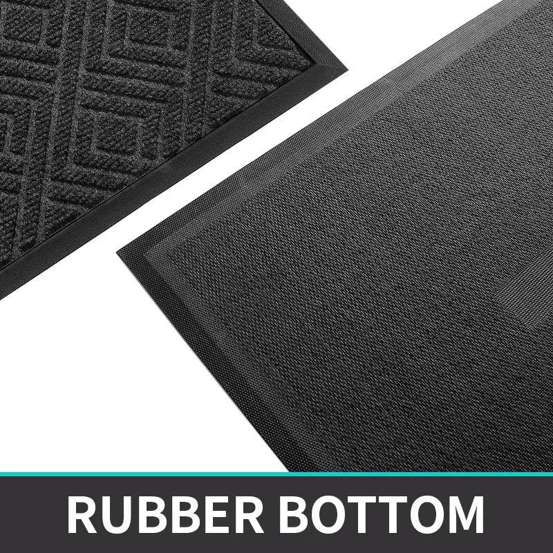 Modern Geometric Pattern PVC Door Mat │ Solid Color Anti-slip Entrance Floor Rug Mat - Besontique Home