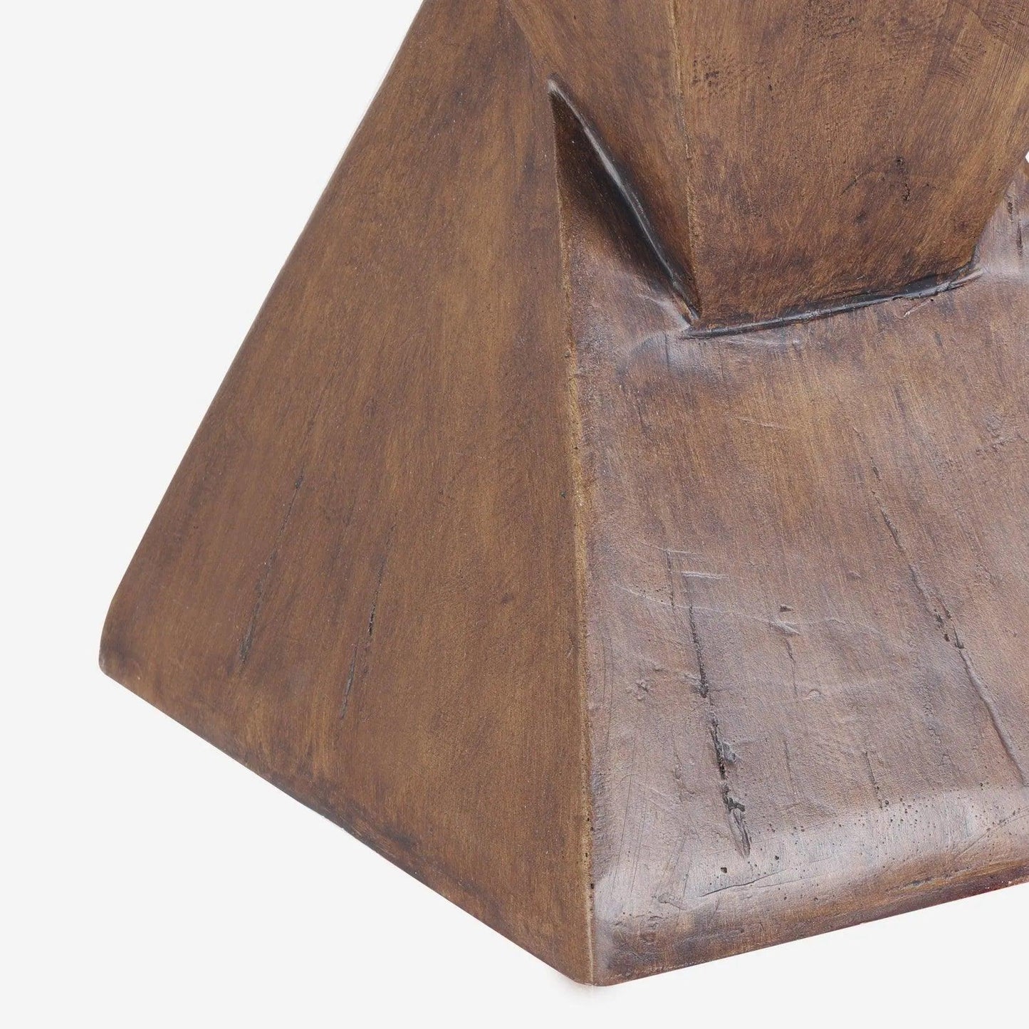 Modern Geometry Antique Side Table │ Lightweight Concrete Wooden Table Furniture - Besontique Home
