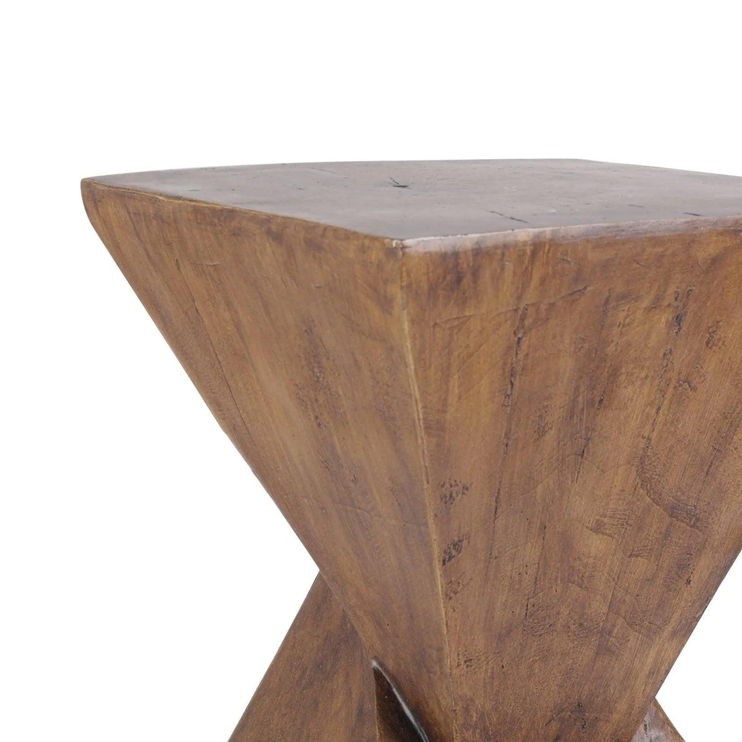 Modern Geometry Antique Side Table │ Lightweight Concrete Wooden Table Furniture - Besontique Home