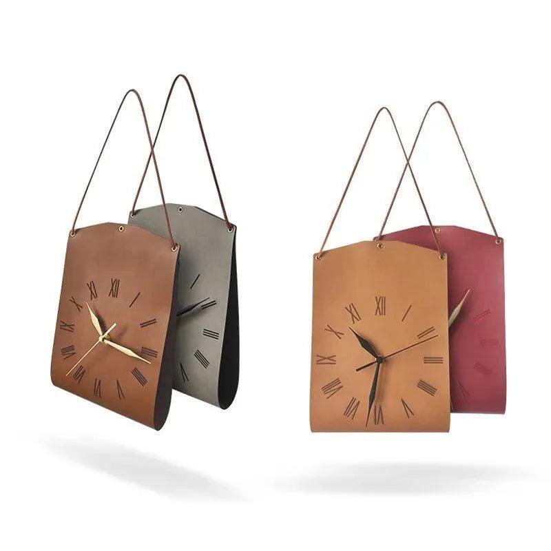 Modern Handbag Shape Wall Decor Clock │ Unique Shoulder Bag Decorative Clock - Besontique Home