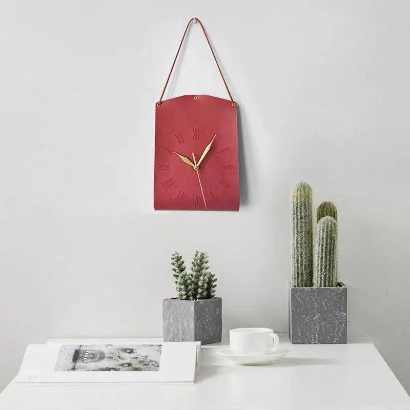 Modern Handbag Shape Wall Decor Clock │ Unique Shoulder Bag Decorative Clock - Besontique Home