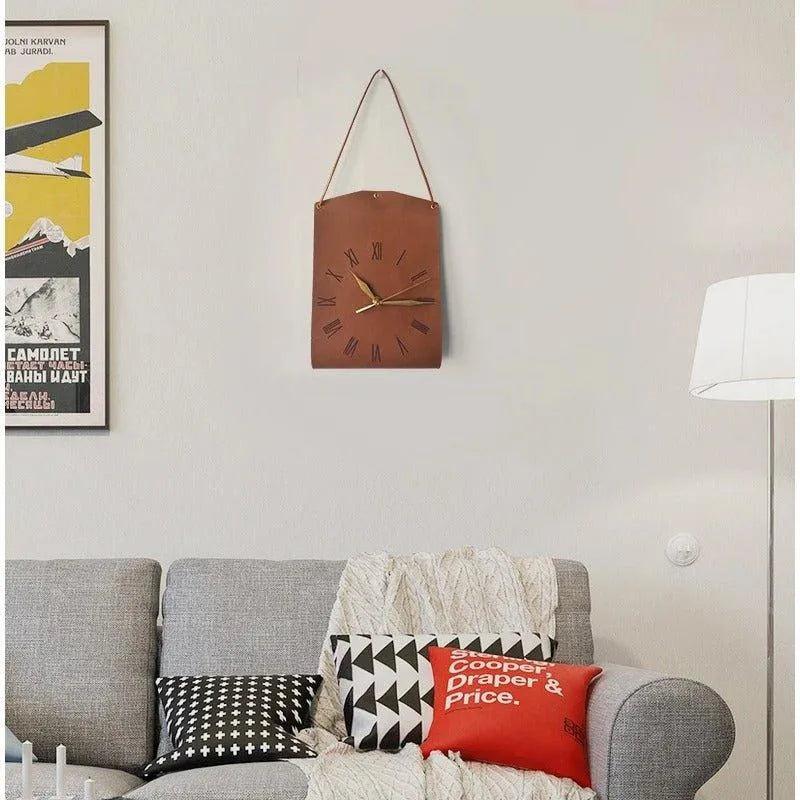 Modern Handbag Shape Wall Decor Clock │ Unique Shoulder Bag Decorative Clock - Besontique Home